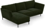 Madison Lux - 2-sits soffa med schäslong vänster - Grön