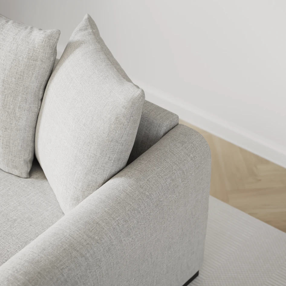 Town - 3-sits soffa med divan höger och schäslong vänster - Grå