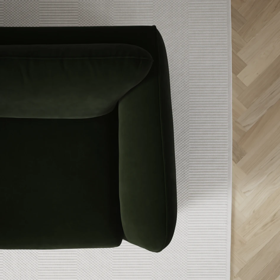 Madison Lux - 2-sits soffa med divan vänster och schäslong höger - Grön