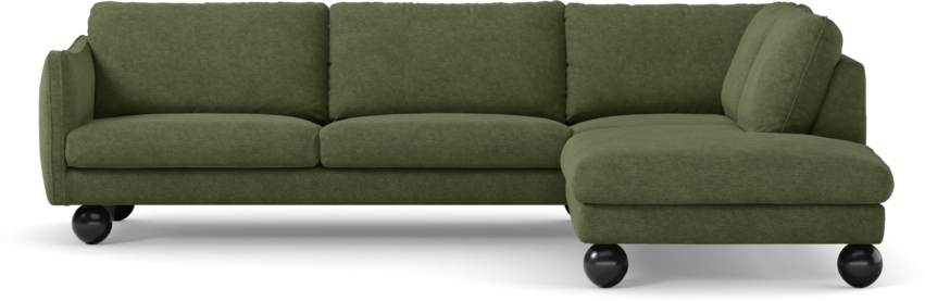 Madison Lux - 3-sits soffa med divan höger - Grön