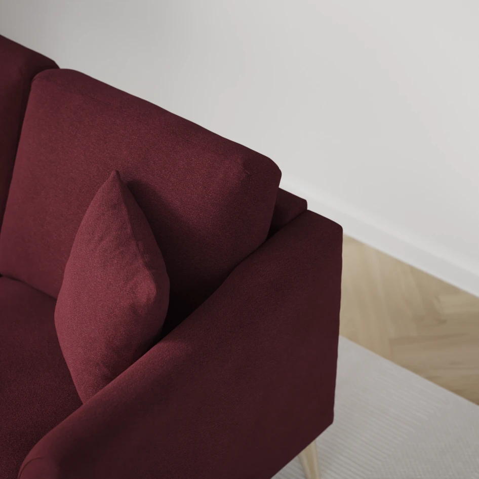 Eden - 3-sits soffa svängd - Röd
