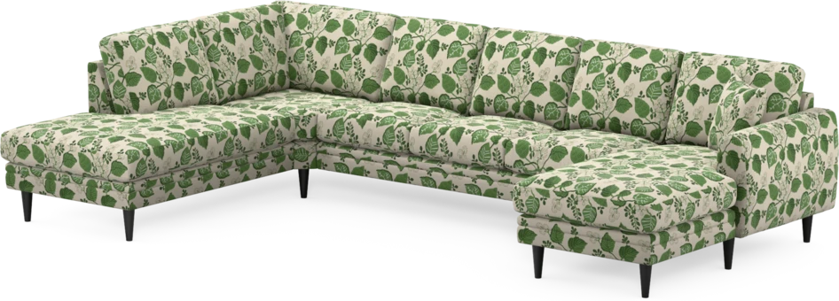 Eden - 3-sits soffa med divan vänster och schäslong höger - Flerfärgad