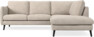 Madison - 2-sits soffa med divan höger - Vit