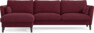 Winston - 3-sits soffa med schäslong, vändbar - Röd