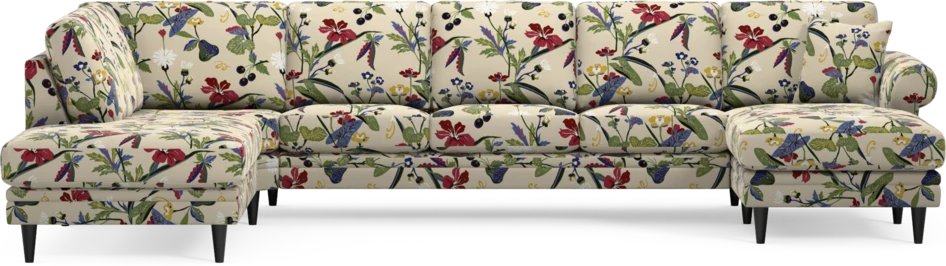 Eden - 3-sits soffa med divan vänster och schäslong höger - Flerfärgad