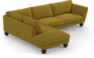 Madison - 3-sits soffa med divan vänster - Gul