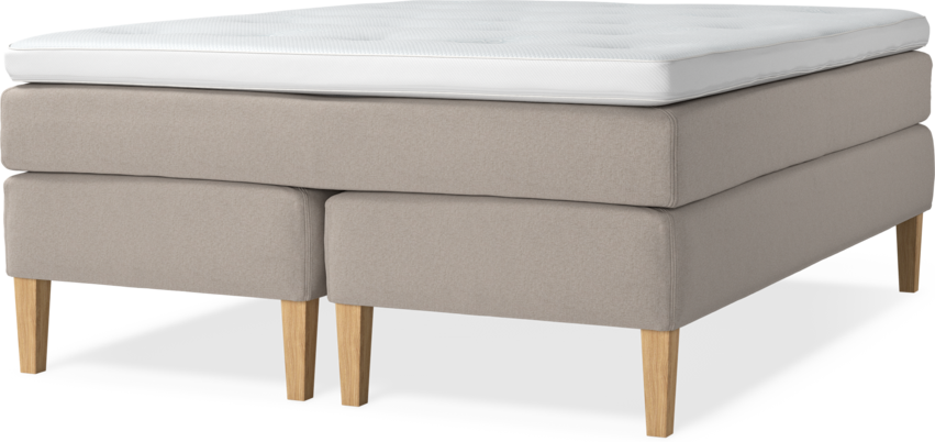 Delux Sense - Kontinentalsäng, dubbelsäng med bäddmadrass - Beige