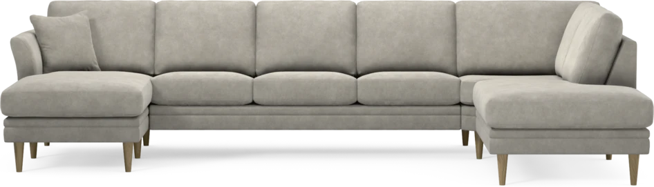 Eden - 3-sits soffa med schäslong vänster och divan höger - Grå