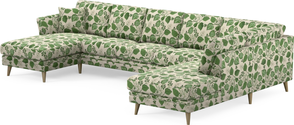 Eden - 3-sits soffa med schäslong vänster och divan höger - Flerfärgad