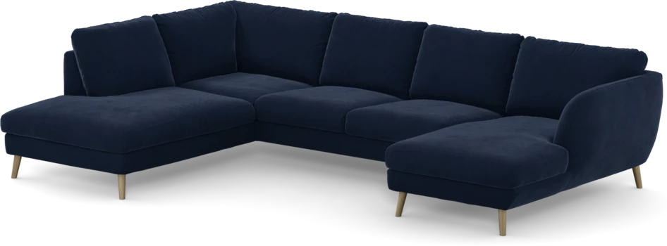 Madison - 2-sits soffa med divan vänster och schäslong höger - Blå