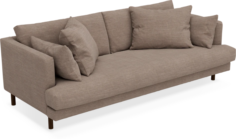 Harper - 3-sits soffa, hel dyna - Brun