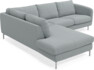 Madison - 2-sits soffa med divan vänster - Turkos