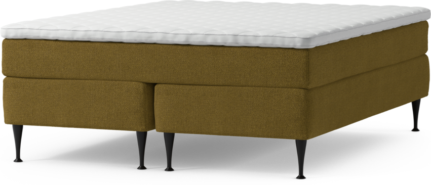 Delux Sense - Kontinentalsäng, dubbelsäng med bäddmadrass och sängben