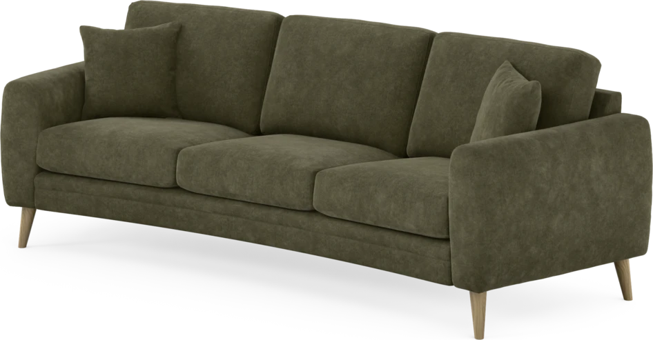 Eden - 3-sits soffa svängd - Grön