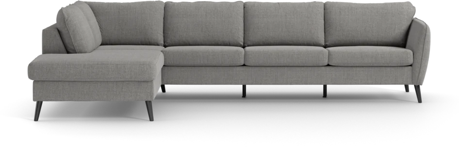 County - 3-sits soffa med divan vänster - Grå