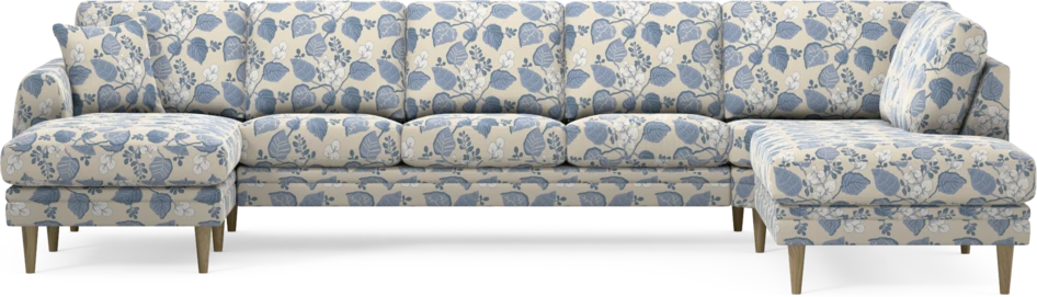 Eden - 3-sits soffa med schäslong vänster och divan höger - Flerfärgad