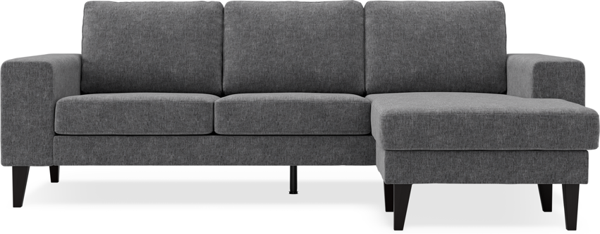 Sierra - 3-sits soffa med flyttbar schäslong - Grå