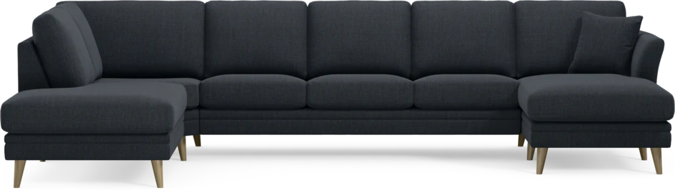 Eden - 3-sits soffa med divan vänster och schäslong höger - Blå