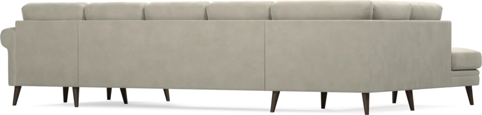 Eden - 3-sits soffa med divan vänster och schäslong höger - Brun