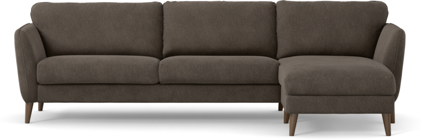 Bridge - 3-sits soffa med schäslong höger - Gul