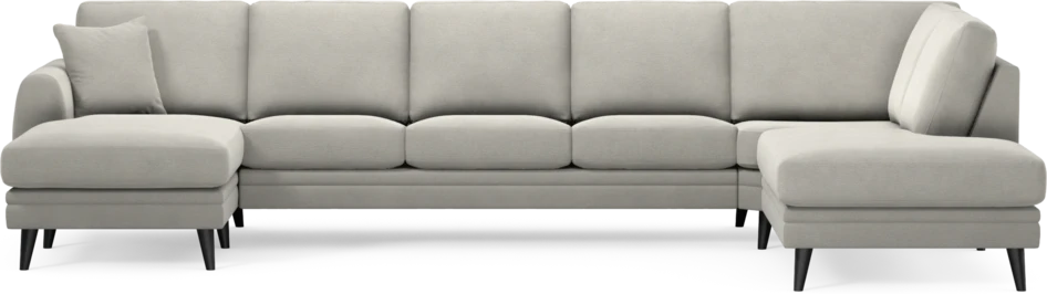 Eden - 3-sits soffa med schäslong vänster och divan höger - Grå