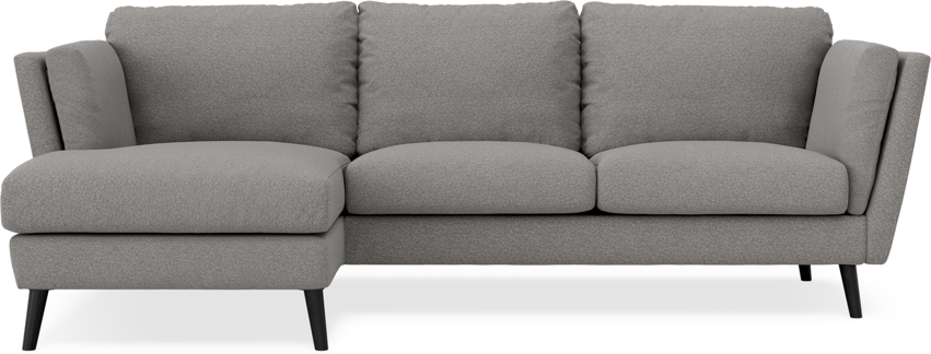 Madison Lux - 2-sits soffa med schäslong vänster - Grå