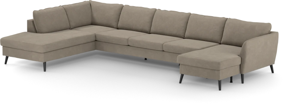 County - 4-sits soffa med divan vänster och schäslong höger - Beige