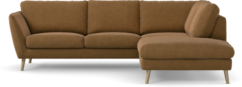 Madison - 2-sits soffa med divan höger - Brun