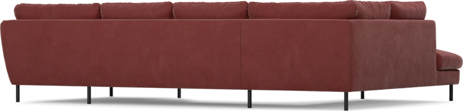 Madison - 2-sits soffa med divan vänster och schäslong höger - Rosa