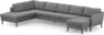 County - 4-sits soffa med divan vänster och schäslong höger - Grå
