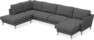Bridge - 3-sits soffa med divan vänster och schäslong höger - Svart