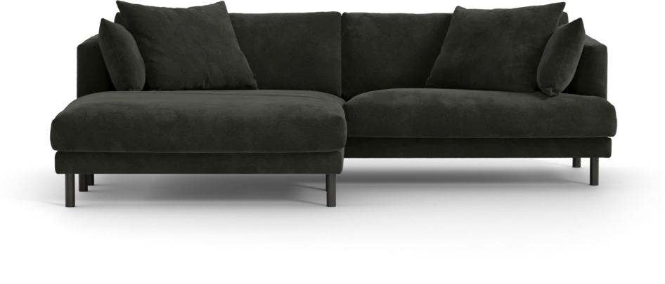 Harper - 4-sits med schäslong XL vänster - Svart