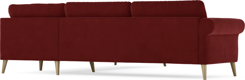 Bridge - Hörnsoffa, 3+3-sits - Röd