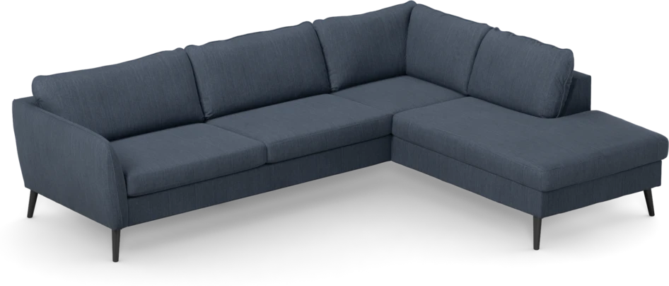 County - 2,5-sits soffa med divan höger - Blå