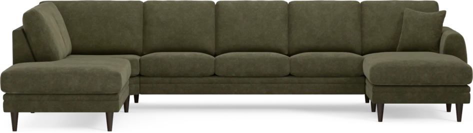 Eden - 3-sits soffa med divan vänster och schäslong höger - Grön