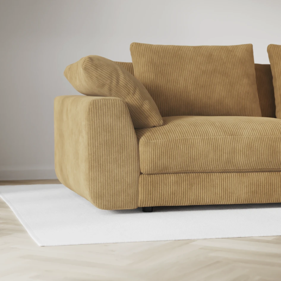 Amie - Bäddsoffa 4-sits - Gul
