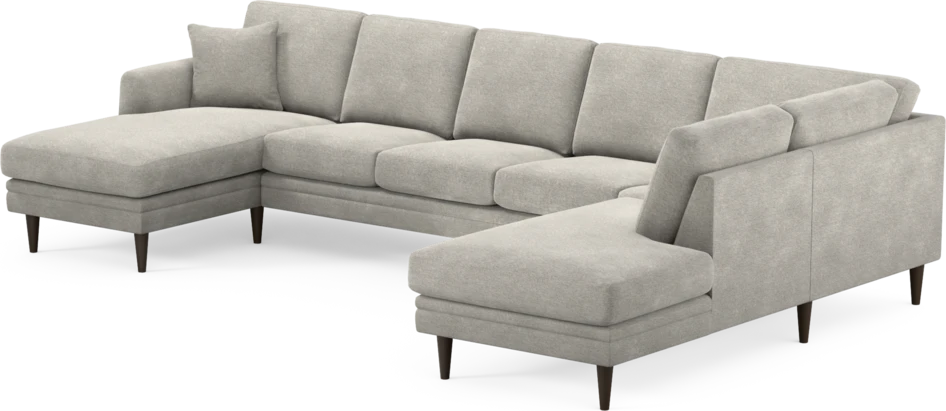 Eden - 3-sits soffa med schäslong vänster och divan höger - Grå