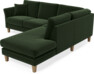 Eden - 2-sits soffa med divan - Grön