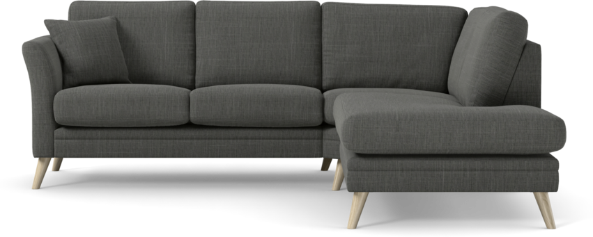 Eden - 2-sits soffa med divan - Grå