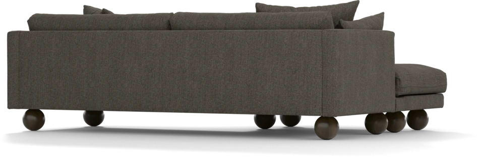 Harper - 4-sits med schäslong XL vänster - Brun