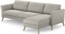 Bridge - 3-sits soffa med schäslong höger - Grå