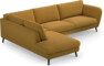 Madison - 3-sits soffa med divan vänster - Gul