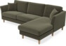 Eden - 2,5-sits soffa med schäslong - Brun
