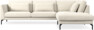Willow - 3-sits soffa med divan höger, fast klädsel - Beige