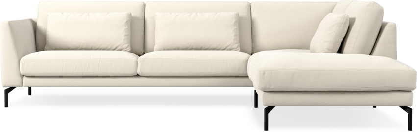 Willow - 3-sits soffa med divan höger, fast klädsel - Beige