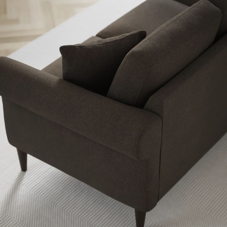 Eden - 3-sits soffa svängd - Brun