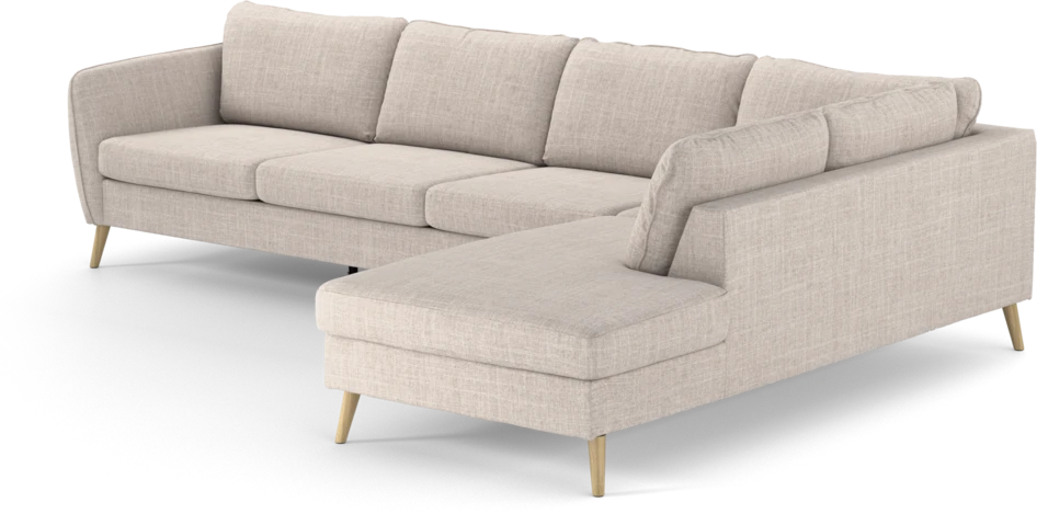 County - 3-sits soffa med divan höger - Beige