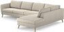County - 3-sits soffa med divan höger - Beige