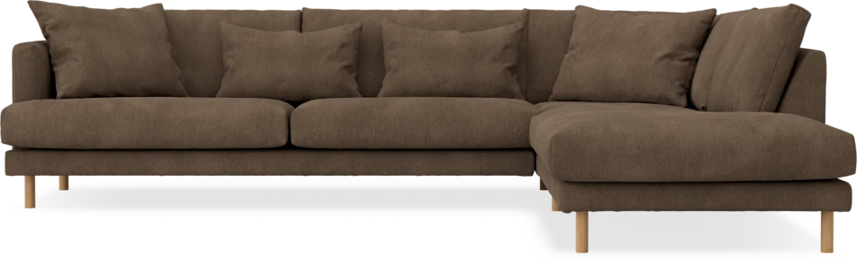 Harper - 3-sits soffa med divan höger - Brun