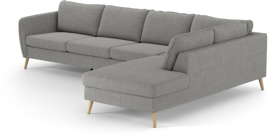 County - 3-sits soffa med divan höger - Grå
